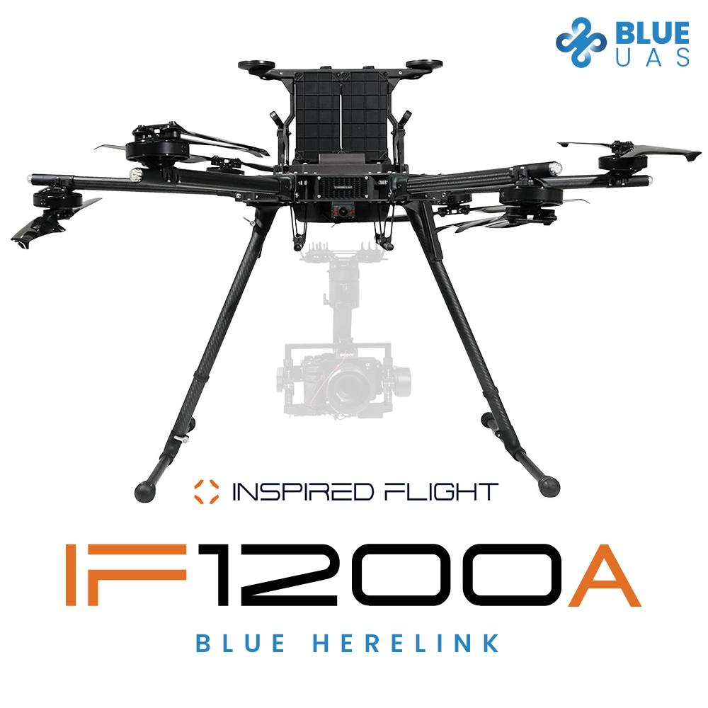 Inspired Flight IF1200A Blue Herelink Blue UAS NDAA Compliant Enterprise Drone Bundle (102396) - The Inspired Flight IF1200A  